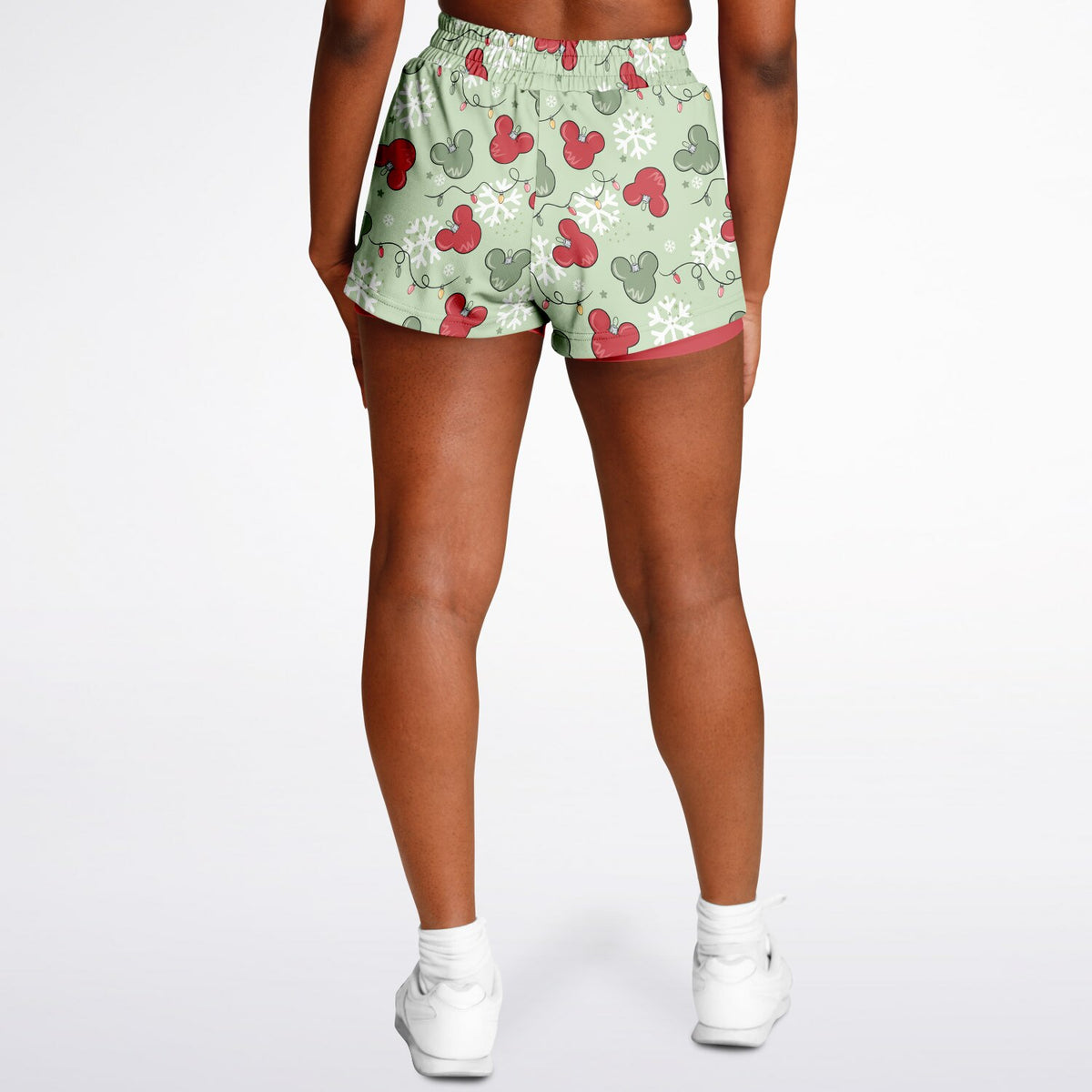 Christmas Lights Double Layer Pocket Shorts