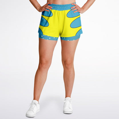 Tropical Fish Friend Double Layer Shorts with Pockets