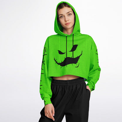Green Boogyman Cropped Hoodie