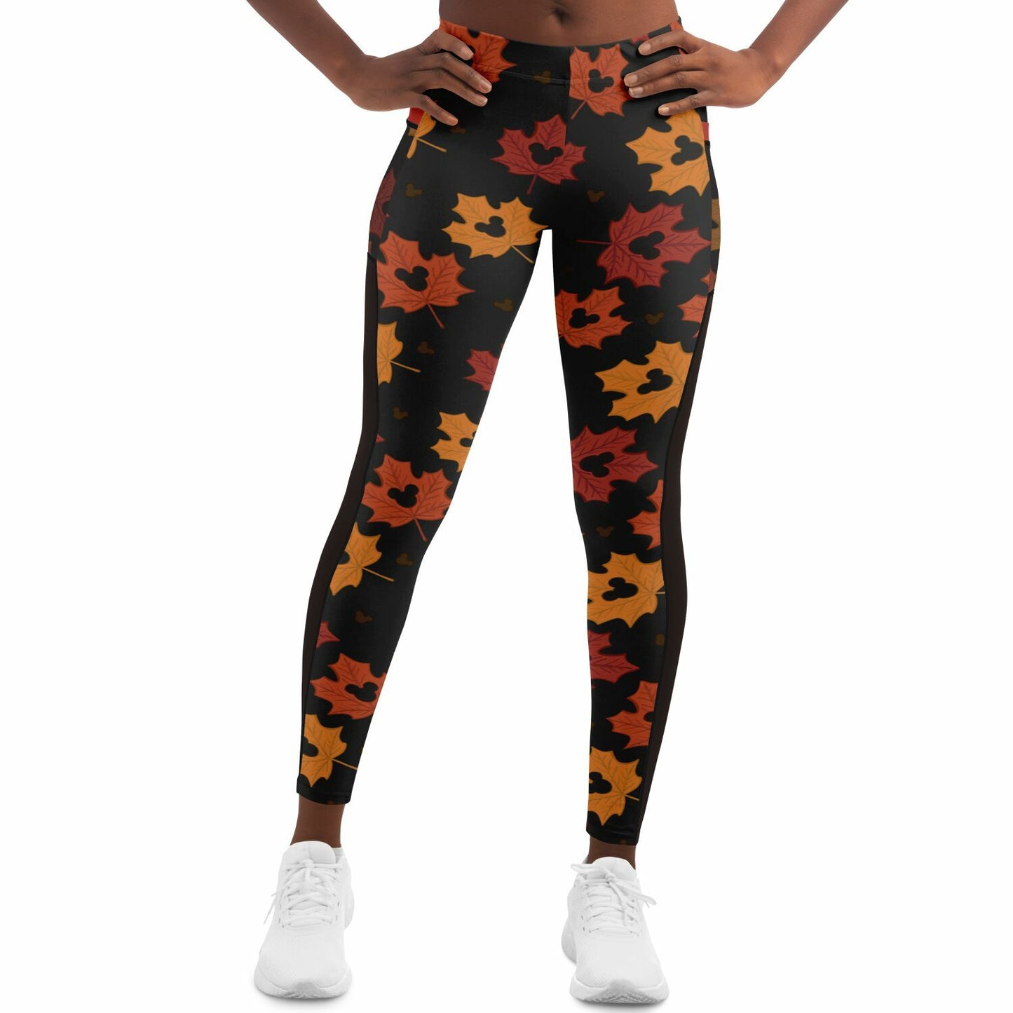 Leaf Collection Mesh Pocket Leggings