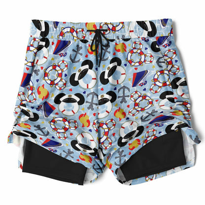 Men's Cruise Double Layer Pocket Shorts