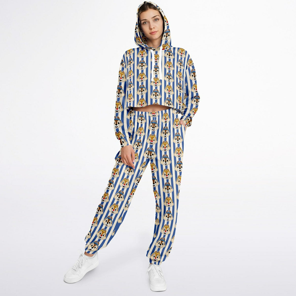 Running Chipmunks Crop Hoodie & Sweatpants