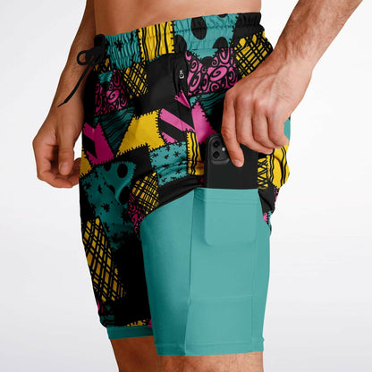 Nightmare Collection Sally Men's Double Layer Pocket Shorts