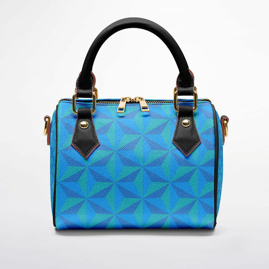 Blue Spaceship Crossbody Handbag