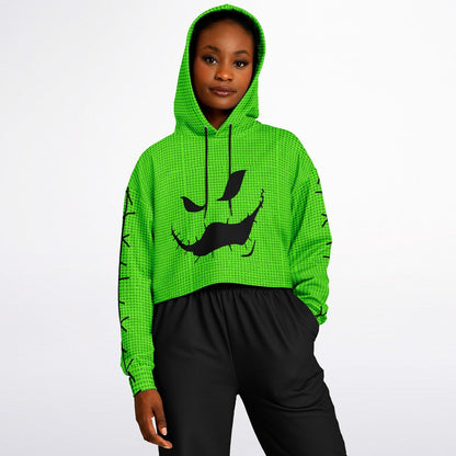 Green Boogyman Cropped Hoodie