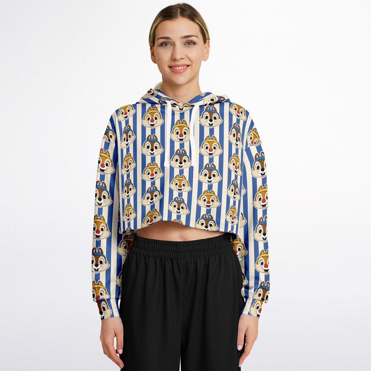 Running Chipmunks Crop Hoodie