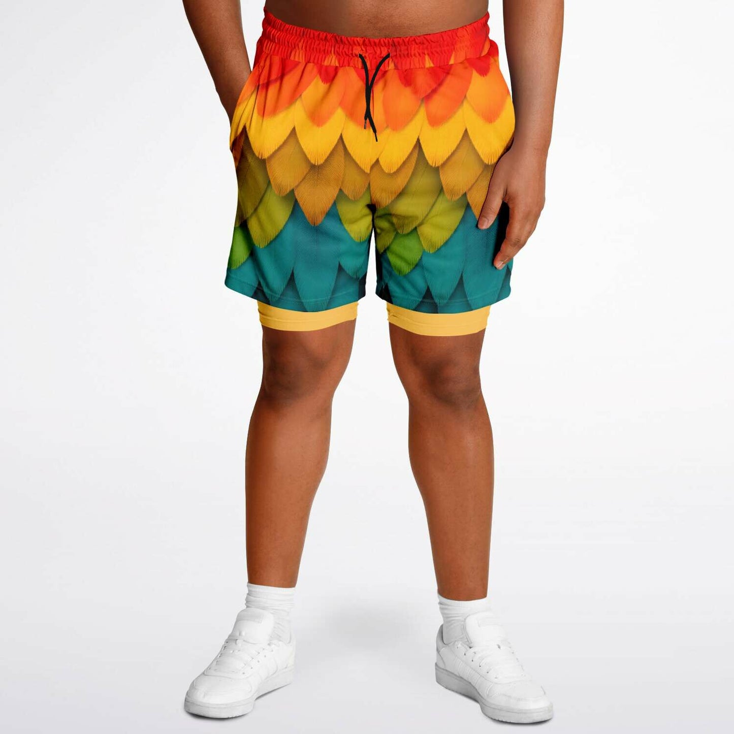 Crazy Bird Men's Double Layer Pocket Shorts