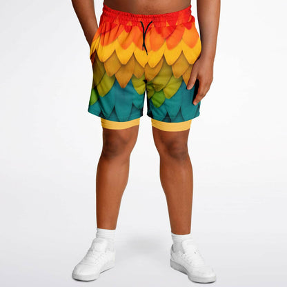 Crazy Bird Men's Double Layer Pocket Shorts