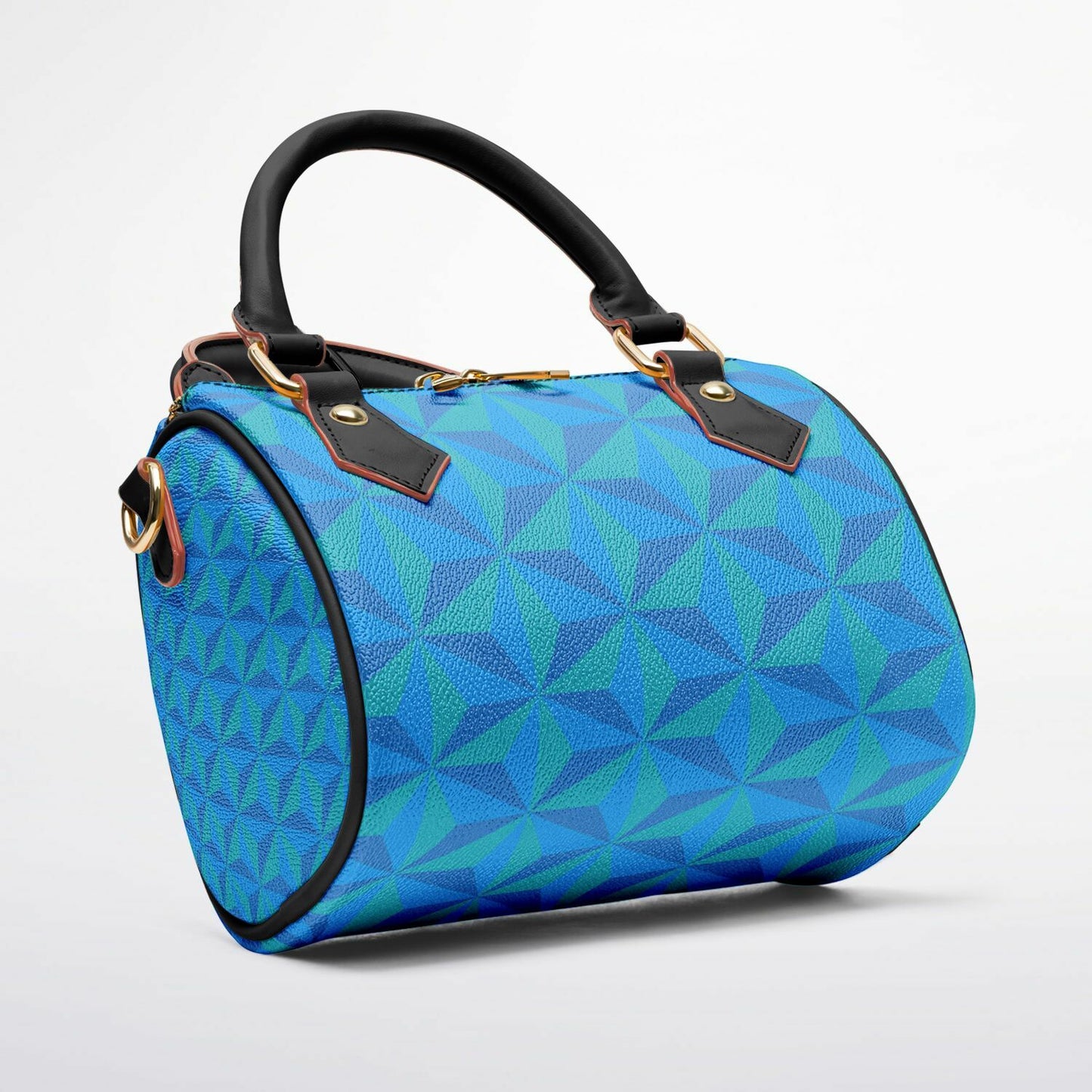 Blue Spaceship Crossbody Handbag