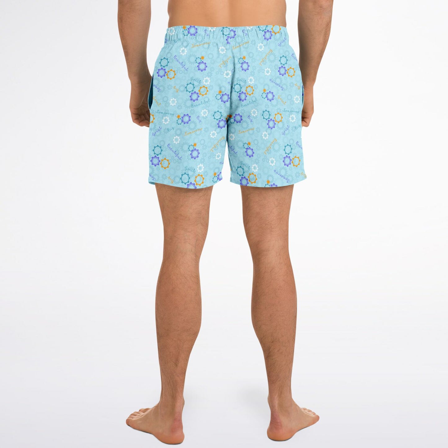 Carousel Collection Blue Men's Swim Trunks