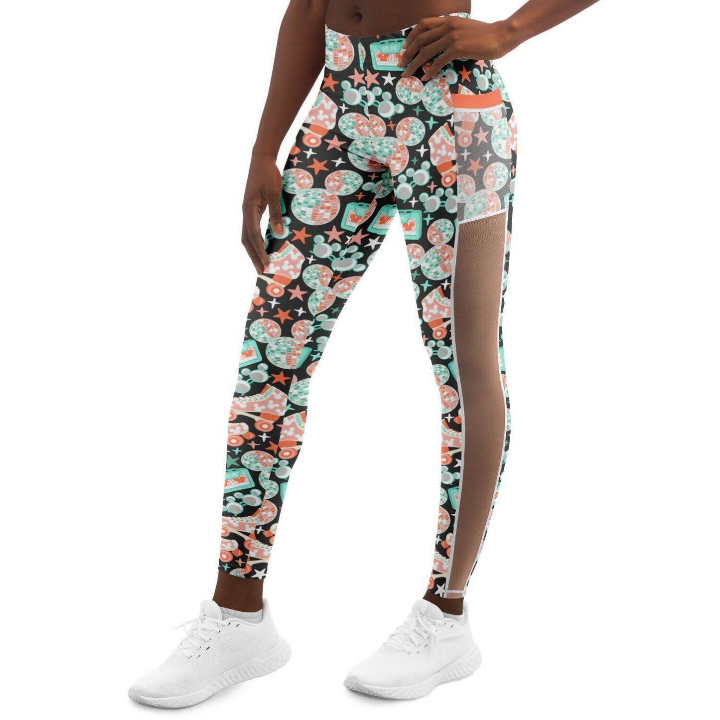 Disco Collection Dark Mesh Pocket Leggings