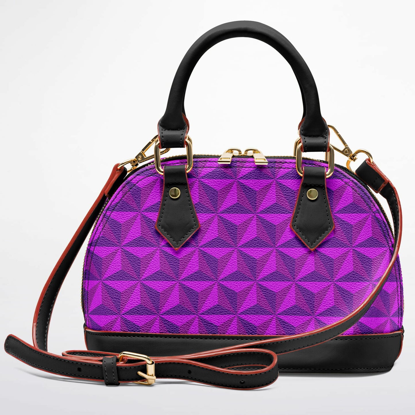 Purple Spaceship Dome Satchel Handbag