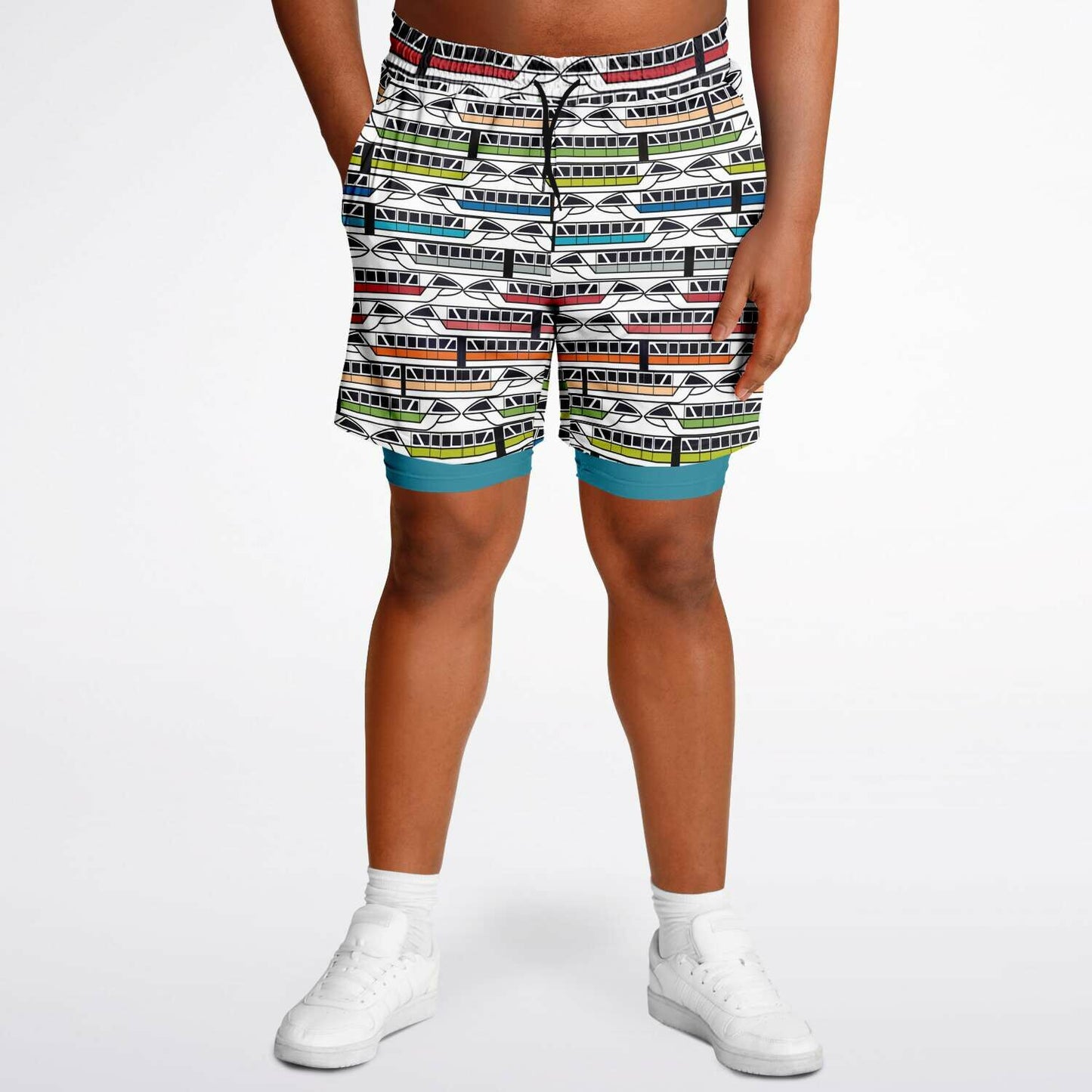 Monorail Collection Men's Double Layer Pocket Shorts
