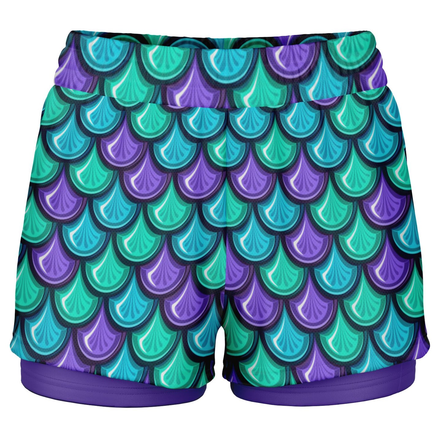 Mermaid Double Layer Pocket Shorts