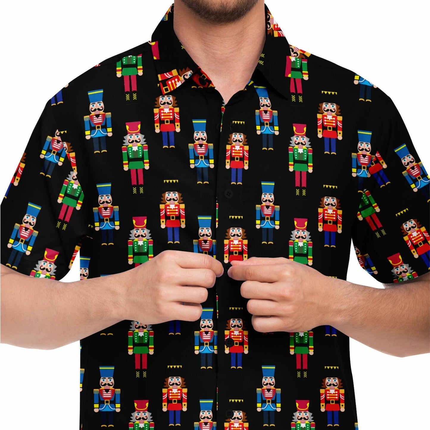 Nutcracker Short Sleeve Button Down Shirt