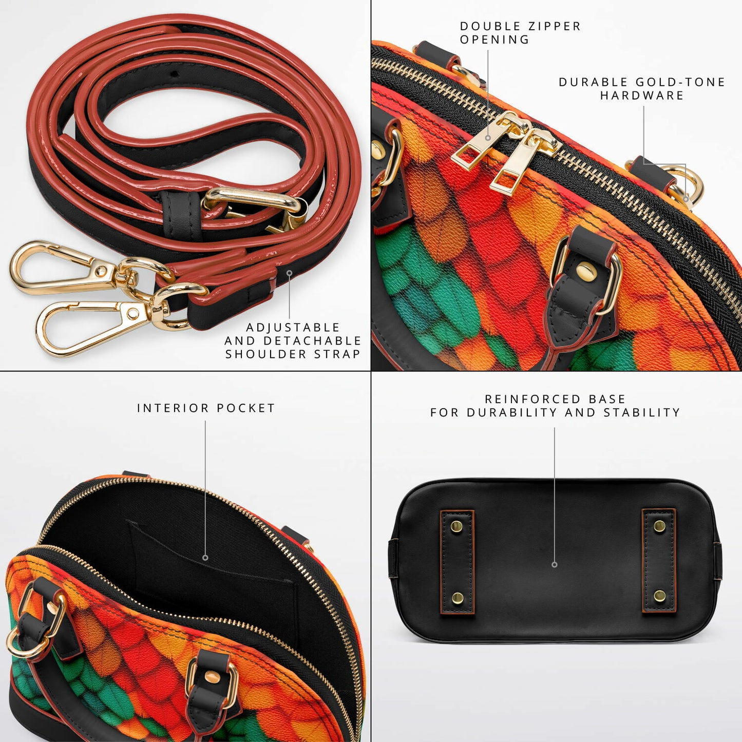 Crazy Bird Dome Satchel Handbag