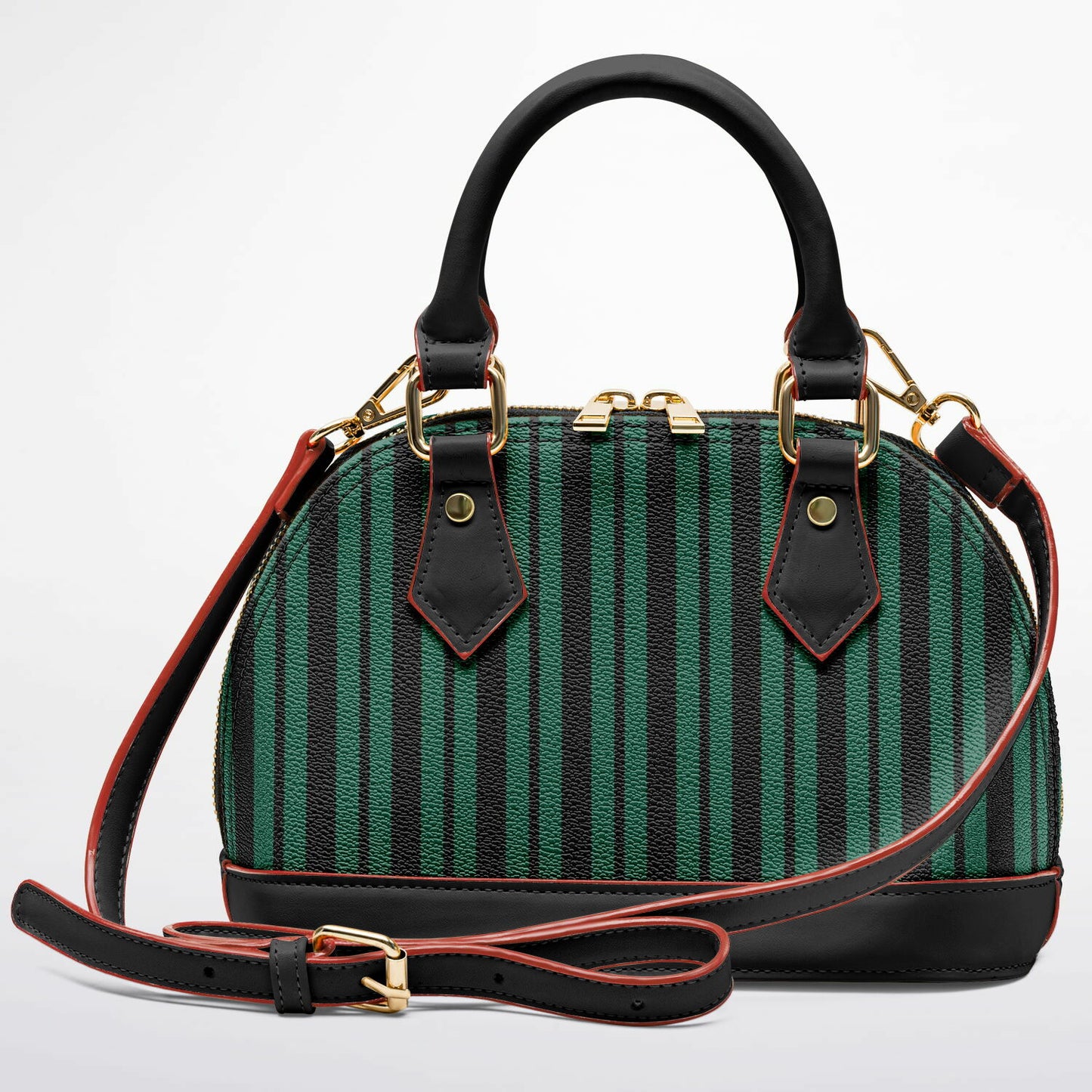 Green Haunted Wallpaper Dome Satchel Handbag