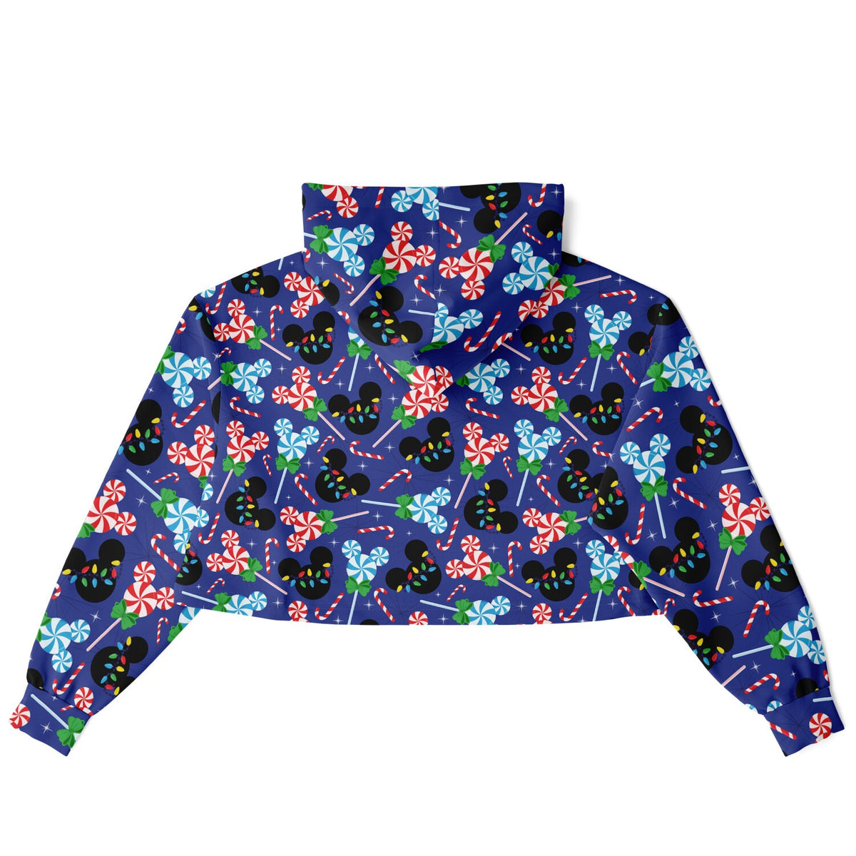 Christmas Peppermints Cropped Hoodie