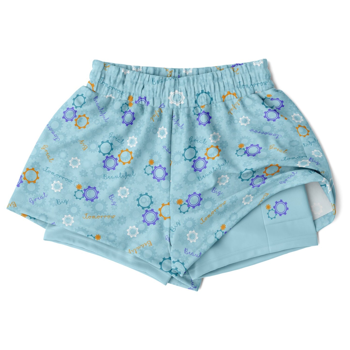 Blue Carousel Collection Double Layer Pocket Shorts