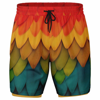 Crazy Bird Men's Double Layer Pocket Shorts