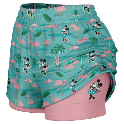 Flamingo Collection Women's Double Layer Pocket Shorts
