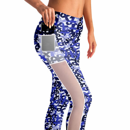 Blue Ribbon Mesh Pocket Legging