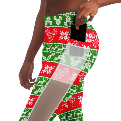 Mickey Christmas Mesh Pocket Legging