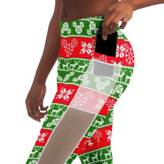 Mickey Christmas Mesh Pocket Legging