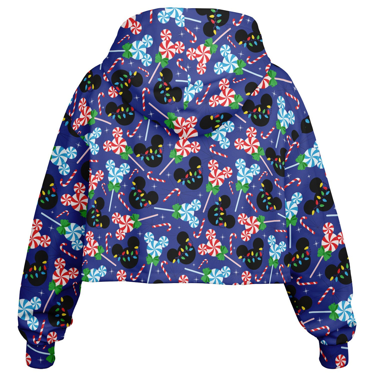 Christmas Peppermints Cropped Hoodie