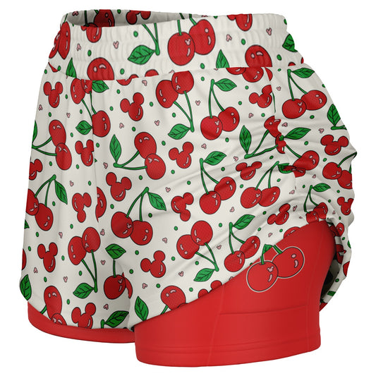 Cherry Collection Double Layer Pocket Shorts
