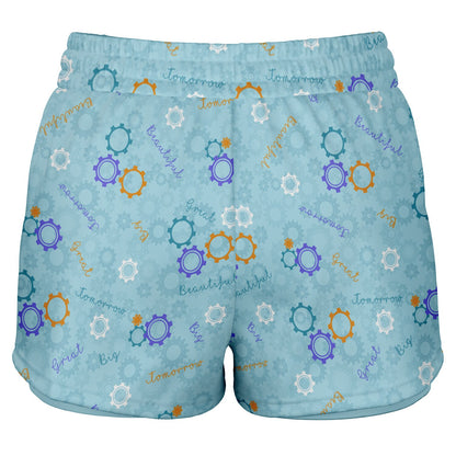Blue Carousel Collection Double Layer Pocket Shorts