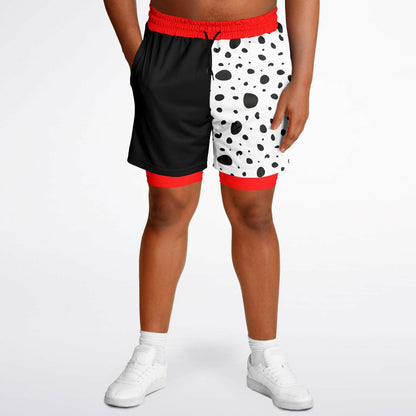 Dalmation Men's Double Layer Pocket Shorts