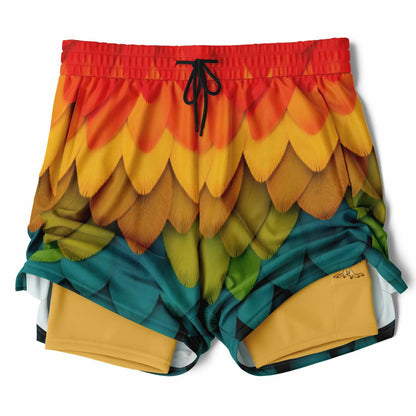 Crazy Bird Men's Double Layer Pocket Shorts