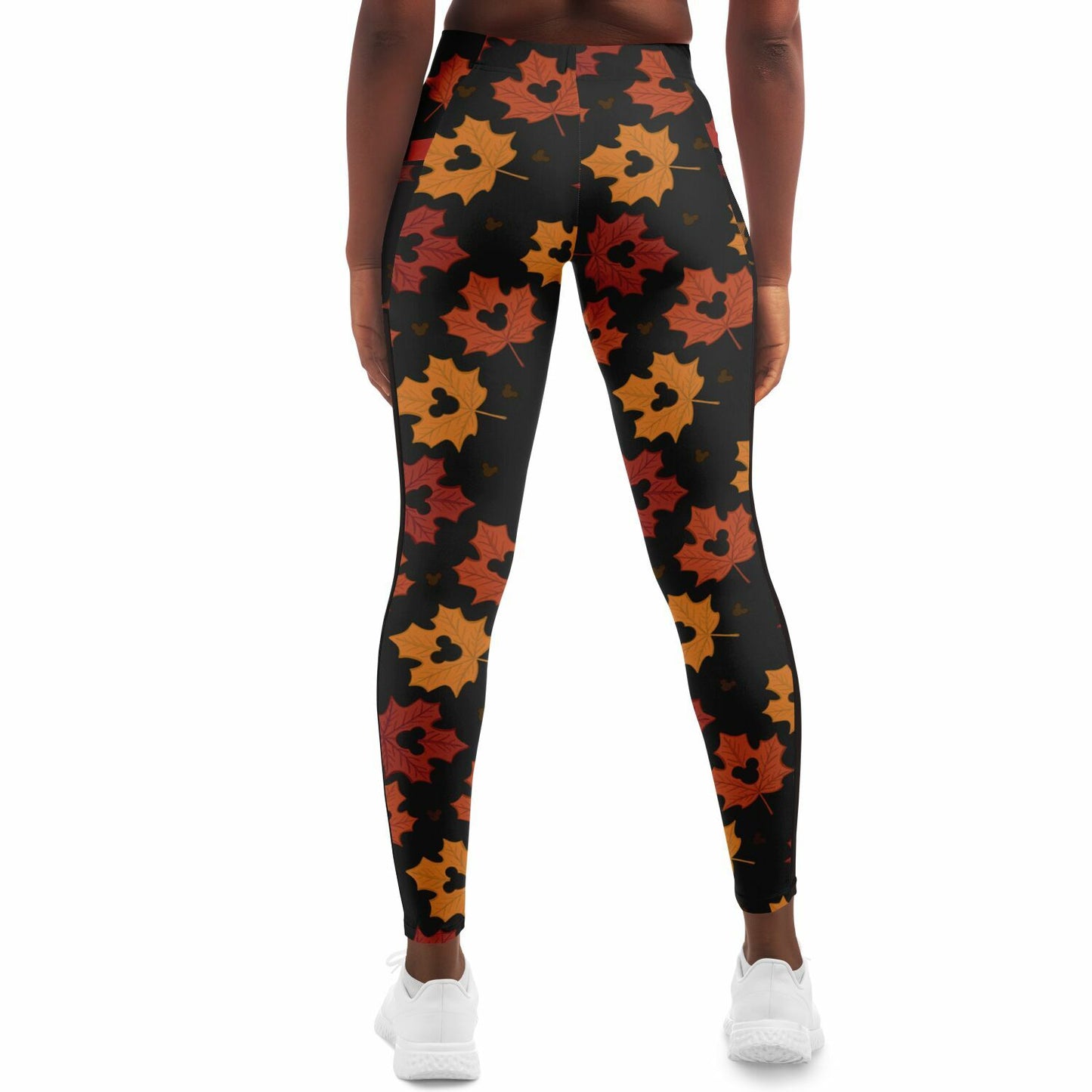 Leaf Collection Mesh Pocket Leggings