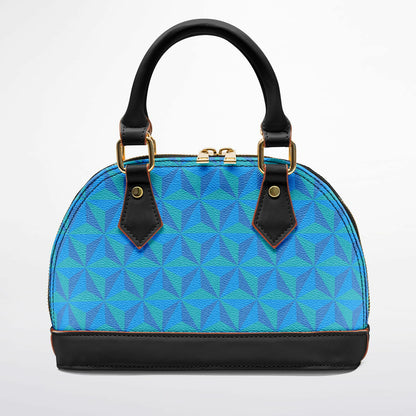Blue Spaceship Dome Satchel Handbag
