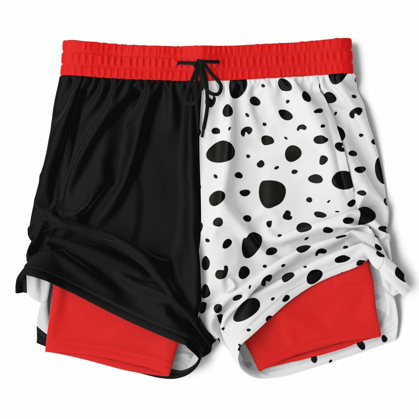 Dalmation Men's Double Layer Pocket Shorts