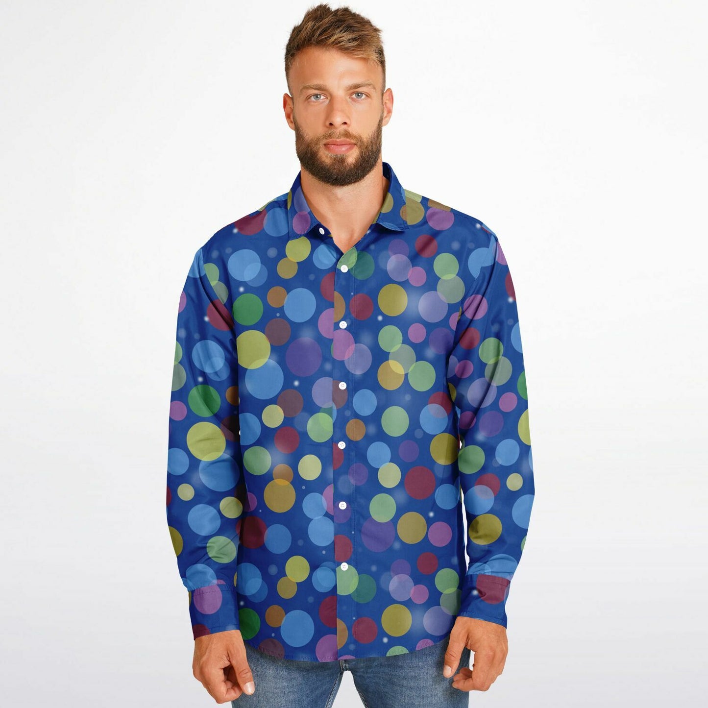 Core Memory Orbs Long Sleeve Button Down Shirt