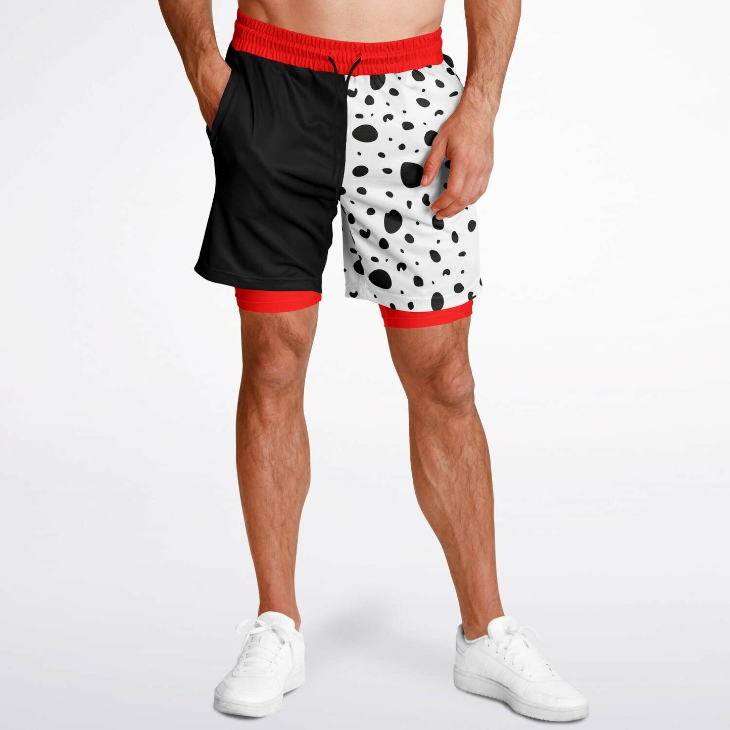 Dalmation Men's Double Layer Pocket Shorts