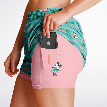Flamingo Collection Women's Double Layer Pocket Shorts