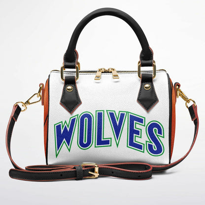 Wolves Handbag Black Handles