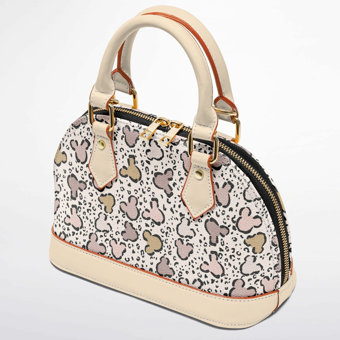 Leopard Dome Satchel Handbag