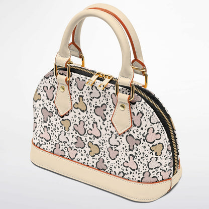 Leopard Dome Satchel Handbag
