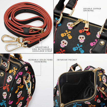 Skulls & Guitars Crossbody Handbag