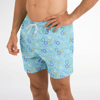 Carousel Collection Blue Men's Swim Trunks