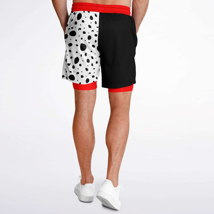 Dalmation Men's Double Layer Pocket Shorts