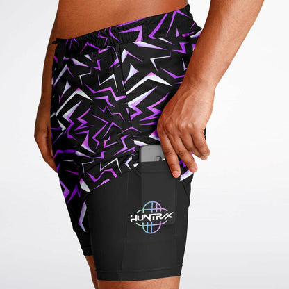 Patterns Collection Men's Double Layer Pocket Shorts
