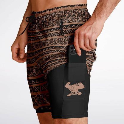 Tribal Men's Double Layer Shorts