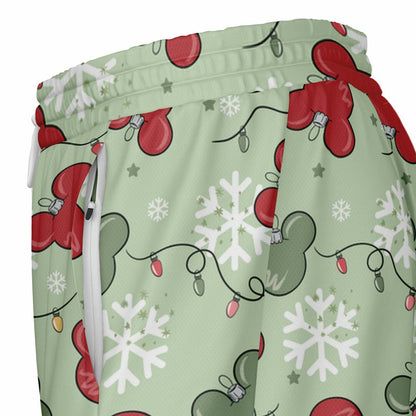 Christmas Lights Men's Double Layer Pocket Shorts