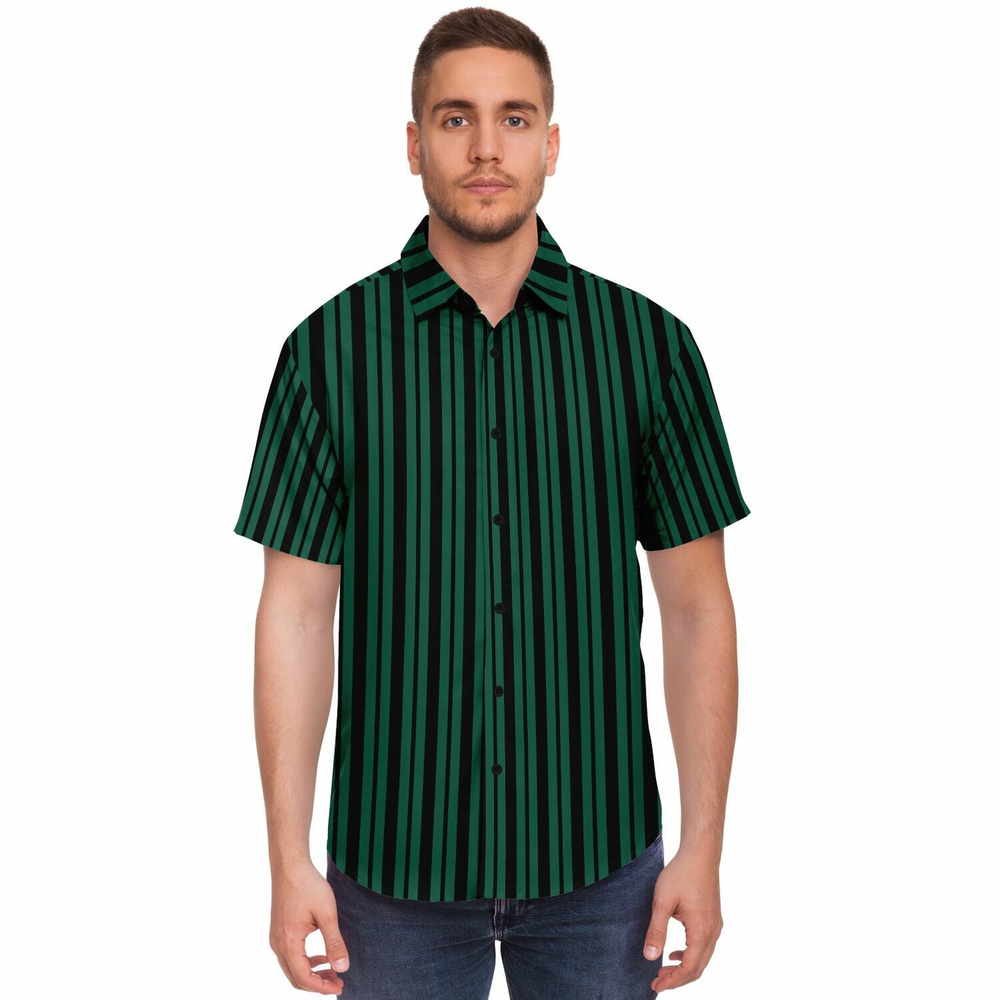 Haunted Green Wallpaper Cabana Set Shirt