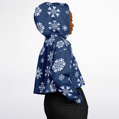 Snowflakes Cropped Hoodie